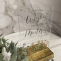 Floral Personalised Guest Book Sign Clear A5 With Custom Names And Date, thumbnail 2 of 6