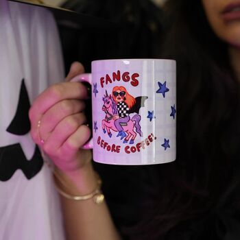Fangs Before Coffee Mug – Funny Halloween Cup, 8 of 10