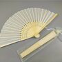 Elegant Pink Personalised Silk Hand Fan, thumbnail 8 of 12