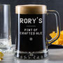 Personalised Christmas Pint Glass Tankard For Him, thumbnail 2 of 6