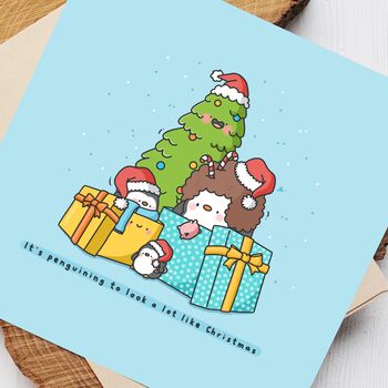 Cute Christmas Penguin Card, 6 of 9