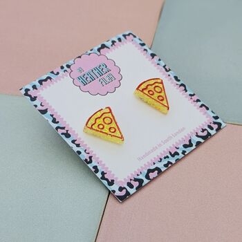 Margarita Pizza Glitter Resin Studs, 2 of 4