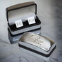 Personalised Father Of The Groom Wedding Cufflinks And, thumbnail 1 of 3