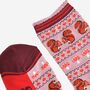 Women's Bamboo Socks Red Squirrel Fair Isle, thumbnail 4 of 5