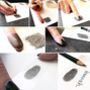 Inked Round Monogram Fingerprint Cufflinks, thumbnail 12 of 12