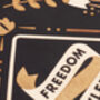 Freedom Knowledge Power Wooden Wall Art, thumbnail 5 of 5