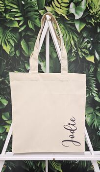 Personalised Tote Bag Custom Name Shopping Bag, 3 of 3