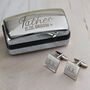 Personalised Father Of The Groom Wedding Cufflinks And, thumbnail 2 of 3
