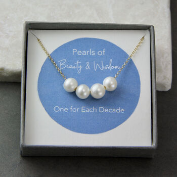 Floating Pearls Special Milestone Birthday Necklace, 2 of 11