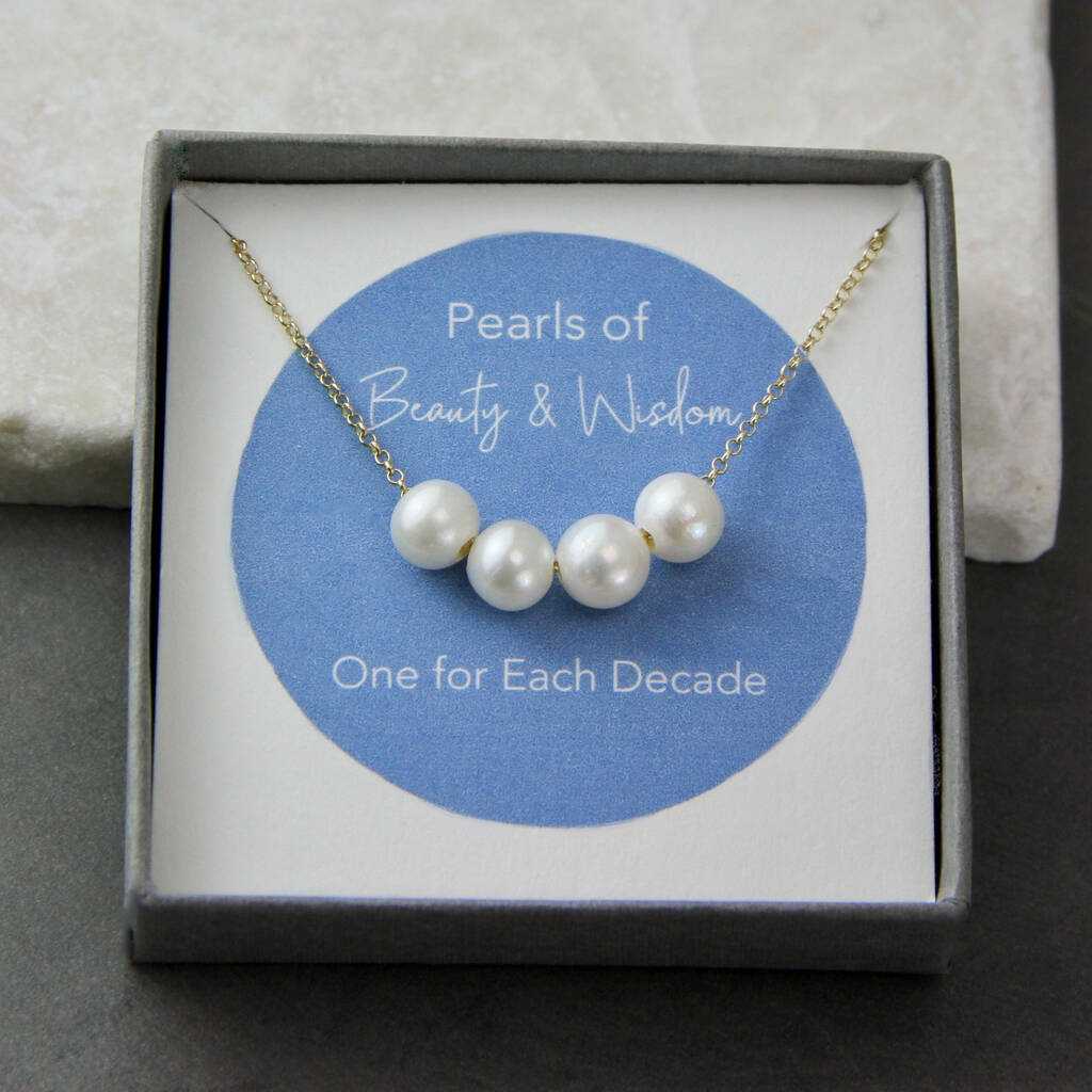 Floating Pearls Special Milestone Birthday Necklace, 1 of 10
