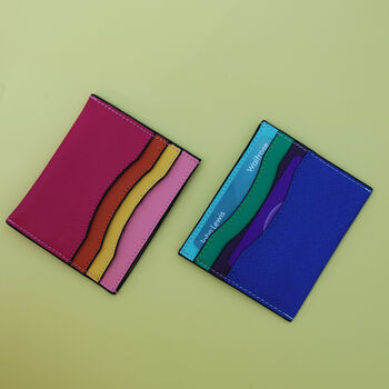 Bold Colour Genuine Leather Card Holder Six Slots, 5 of 6