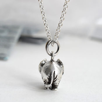 Sterling Silver Elephant Necklace, 2 of 6