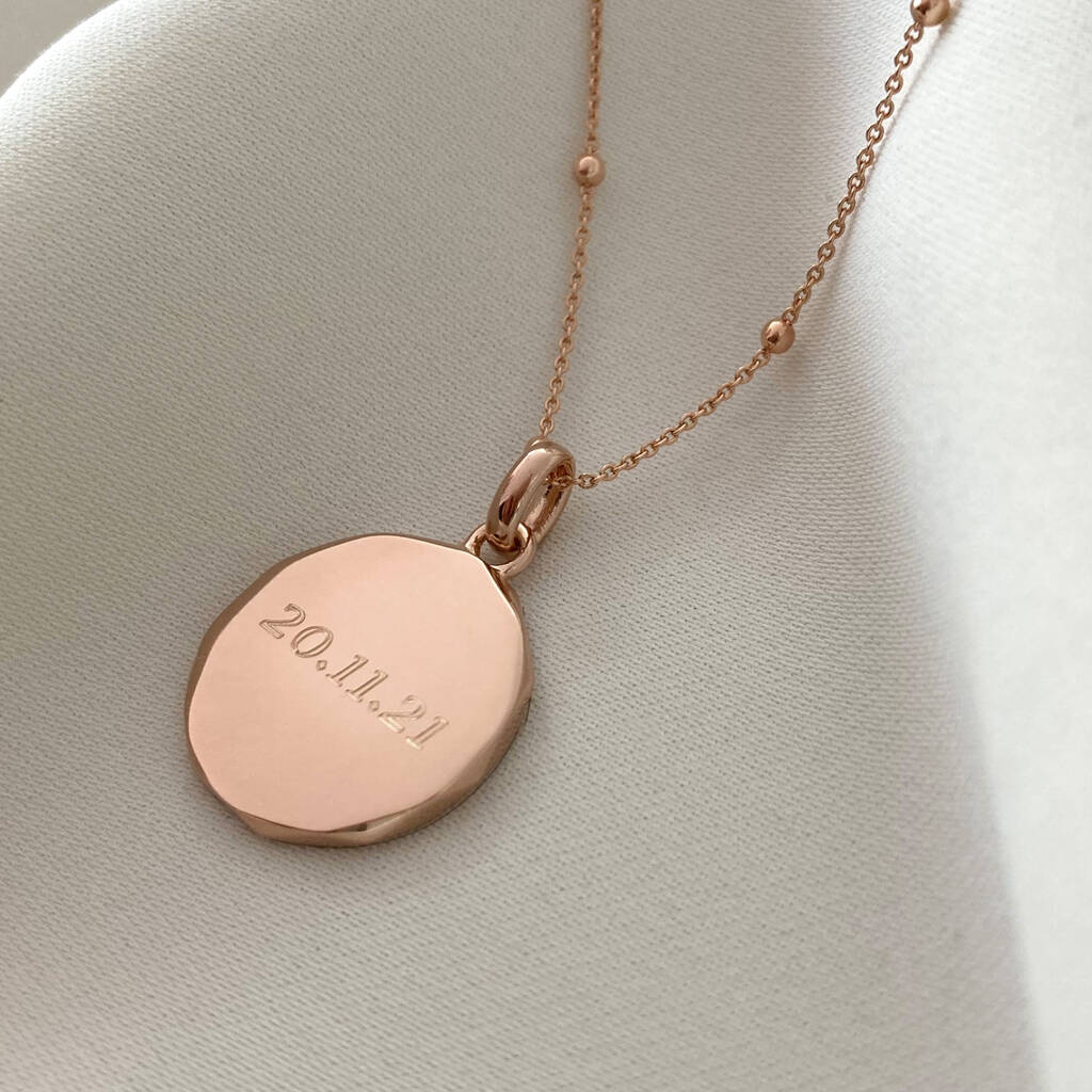 Personalised 18ct Rose Gold Plated Pendant Necklace By Katie Belle