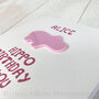 Hippo Birthday To You. Birthday Card With Attached Hippopotamus, thumbnail 2 of 5