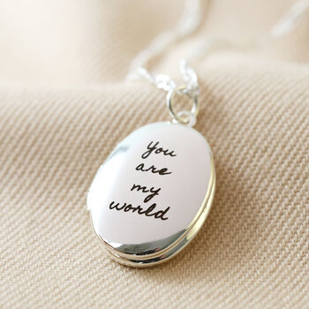 Personalised Meaningful Charms Oval Locket Necklace, 12 of 12