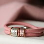 Soft Pink Leather And Silver Medical Alert Bracelet, thumbnail 3 of 10