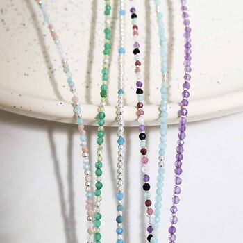 Amazonite Gemstone Beaded Necklace, 6 of 8