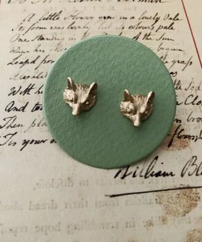 Victorian Bronze Fox Earrings, 3 of 4