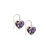 Kyoto Dark Blue And Gold Colour Small Heart Earrings, thumbnail 1 of 2