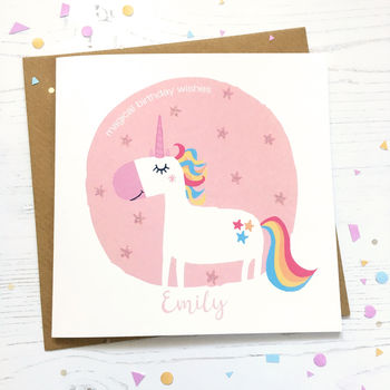 Unicorn Birthday Card, 3 of 3