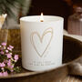 Heart Love Personalised Glow Through Candle Gift, thumbnail 1 of 11