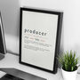 Music Producer Definition Print | Music Studio Poster, thumbnail 2 of 10