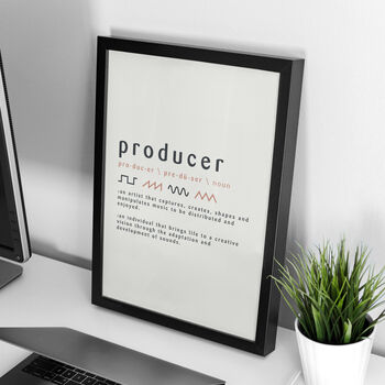 Music Producer Definition Print | Music Studio Poster, 2 of 10