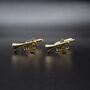 Trumpet Gold Cufflinks Gift For Musicians 316 L Stainless Steel Jazz Accessory, thumbnail 3 of 5