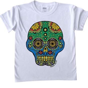 Colour In Childrens Skull T Shirt, 2 of 11