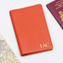 Luxury Leather Initialed Travel Document Holder, thumbnail 3 of 8