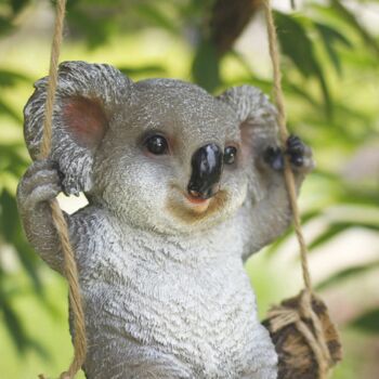 Garden Ornament Swinging Koala Bear Animal Resin Statue, 2 of 3