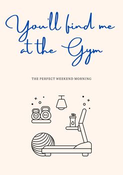 A4 Art Print, You'll Find Me At The Gym, 5 of 5