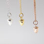Acorn Necklace In Sterling Silver, Gold Or Rose Gold, thumbnail 1 of 12