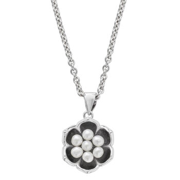 Royal Pearl Flower Pendant Necklace, 2 of 6