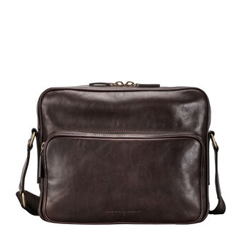 Men's Italian Leather Shoulder Bag 'Santino Medium', 3 of 12