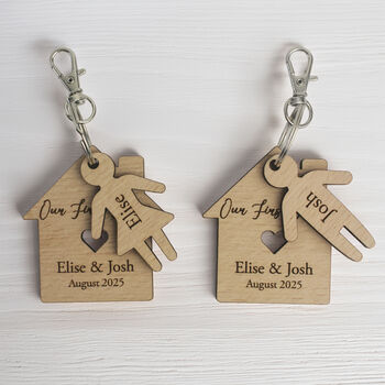 Personalised First Home Keyring Set, 5 of 5