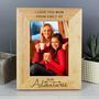 Personalised Our Adventures Wooden Photo Frame, thumbnail 3 of 4