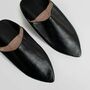 Men's Moroccan Pointed Leather Slippers, thumbnail 11 of 12
