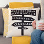 Personalised First Home Cushion Gift For Him Her House, thumbnail 1 of 5