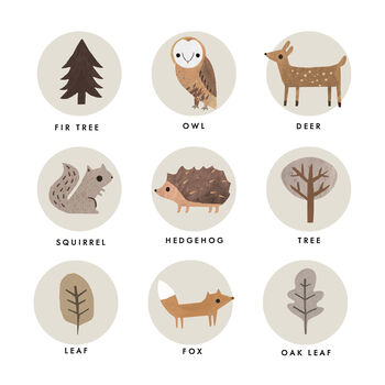 Personalised Woodland Themed Children's Print, 6 of 11