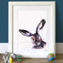 Inky Hare Illustration Large Poster, thumbnail 1 of 4