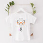 Kids Personalised Giraffe With Glasses T Shirt, thumbnail 1 of 5
