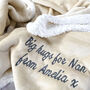 Personalised Neutral And White Super Soft Blanket, thumbnail 2 of 12