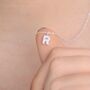 Personalised Sparkle Tiny Initial Necklace, thumbnail 2 of 6