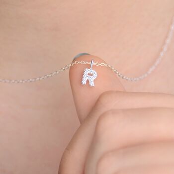 Personalised Sparkle Tiny Initial Necklace, 5 of 8