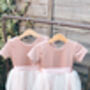 Blush Pink Cap Sleeve Flower Girl Dress, thumbnail 3 of 9