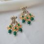 Amala Gold Plated Emerald Green Kundan Jewellery Set, thumbnail 3 of 5