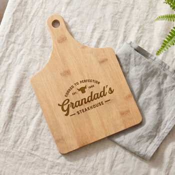 Steakhouse Style Engraved Wooden Serving Board, 2 of 3