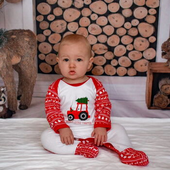 Christmas Tractor Sleepsuit, 3 of 3