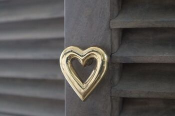 Solid Brass Heart Drawer Cabinet Knob, 6 of 9